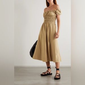 EUC Altuzarra Daisy Smocked Bodice Midi Dress $1,595 38